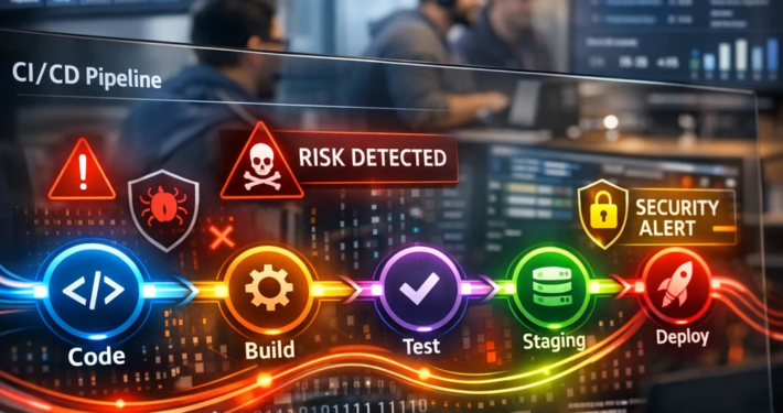 photographic the image showcases a modern software development environment featuring a sleek digital interface displaying a continuous integrationcont